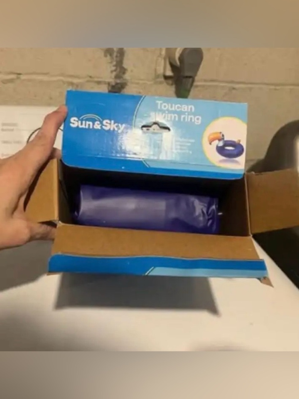 Sun & Sky Toucan Swim Ring (46" x 46") Deflated. Clean and Never Been Used.  $6